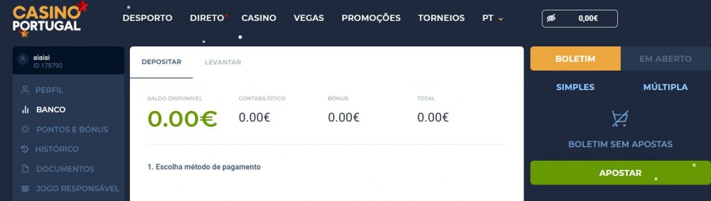casino portugal bonus depositar