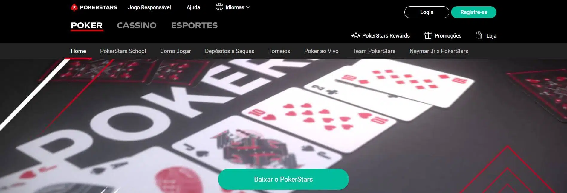 Codigo Bonus PokerStars homepage