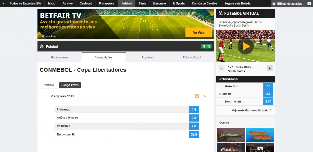 odds copa libertadores