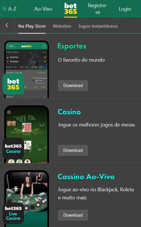 sportingbet ou bet365 qual tem o melhor aplicativo