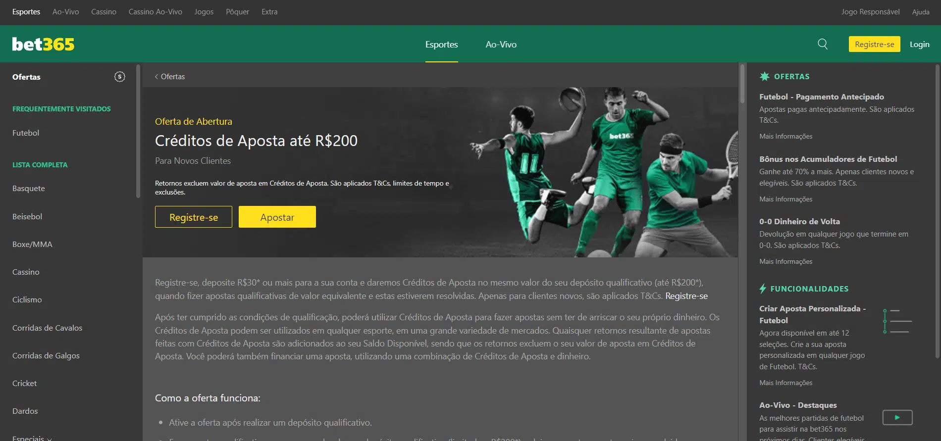 Sportingbet bet365 bônus de cadastro