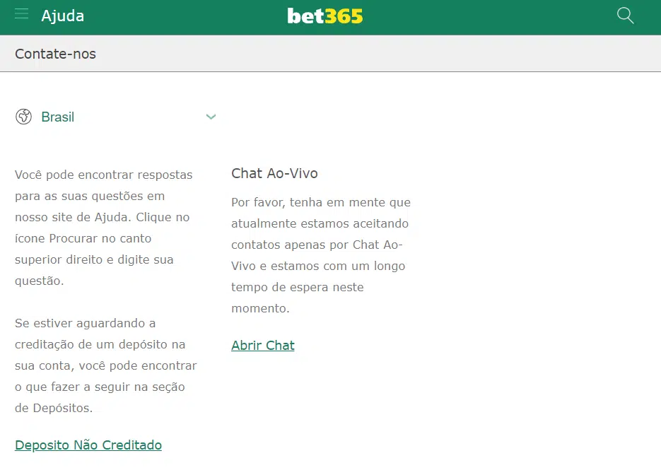 Sportingbet bet365 contactar ajuda