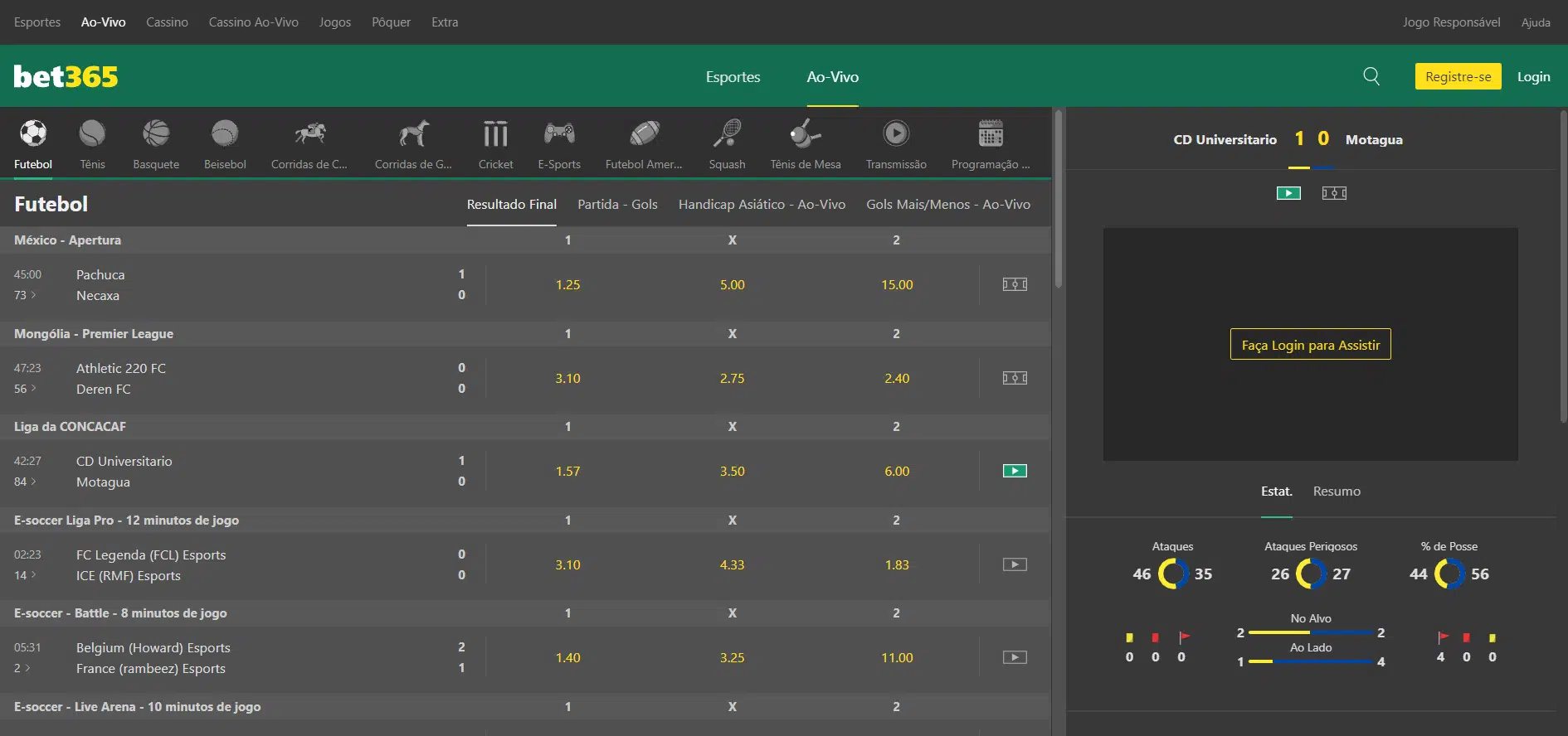 Sportingbet bet365 apostas ao vivo